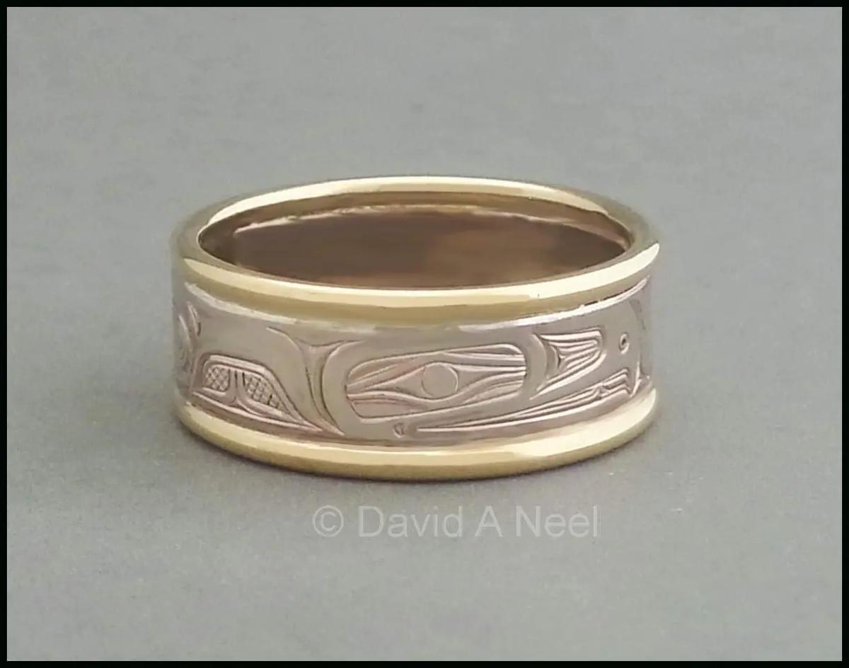 Eagle Two-Tone Gold Ring