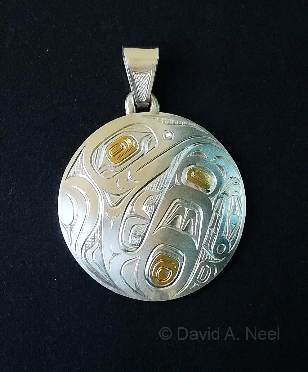 Loon Pendant Silver & Gold