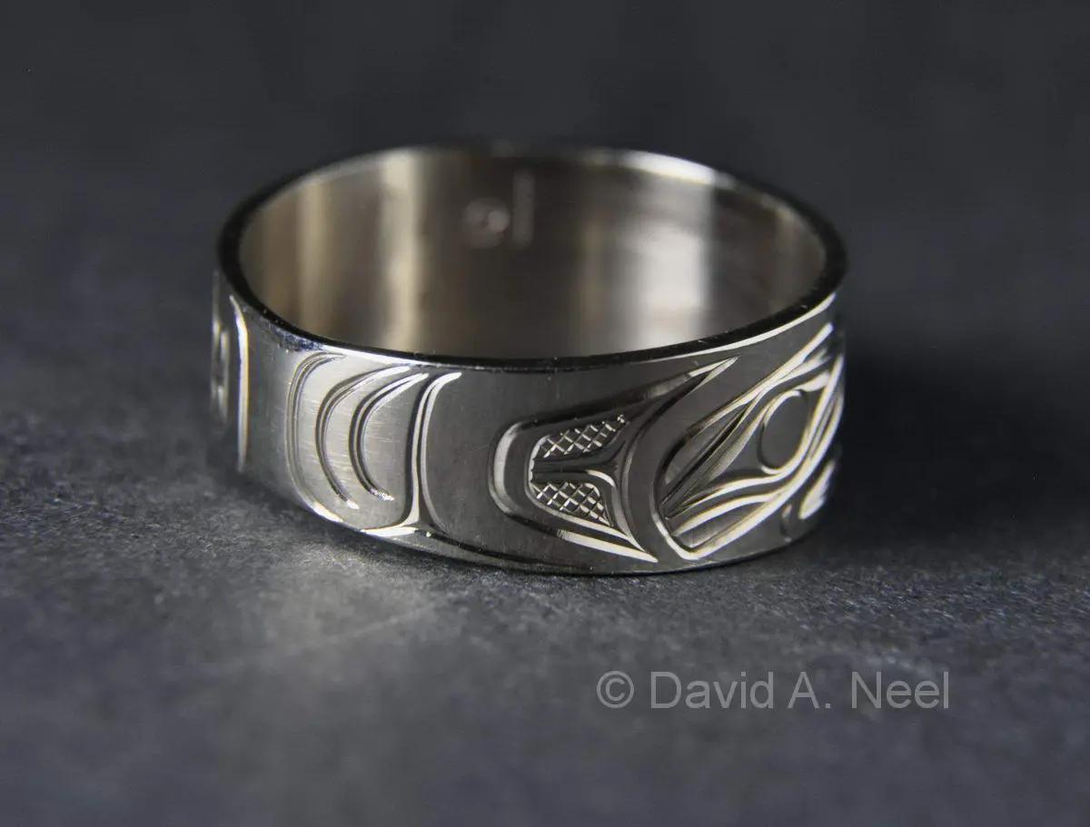 Wolf Ring, White Gold
