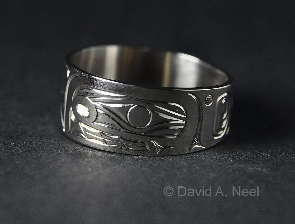 Killerwhale Ring, White Gold