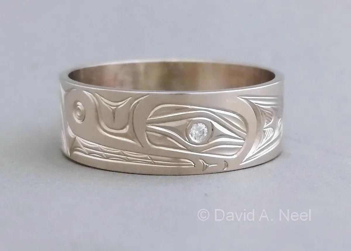 Sterling Silver Northwest Coast Native Bear Wrap Ring