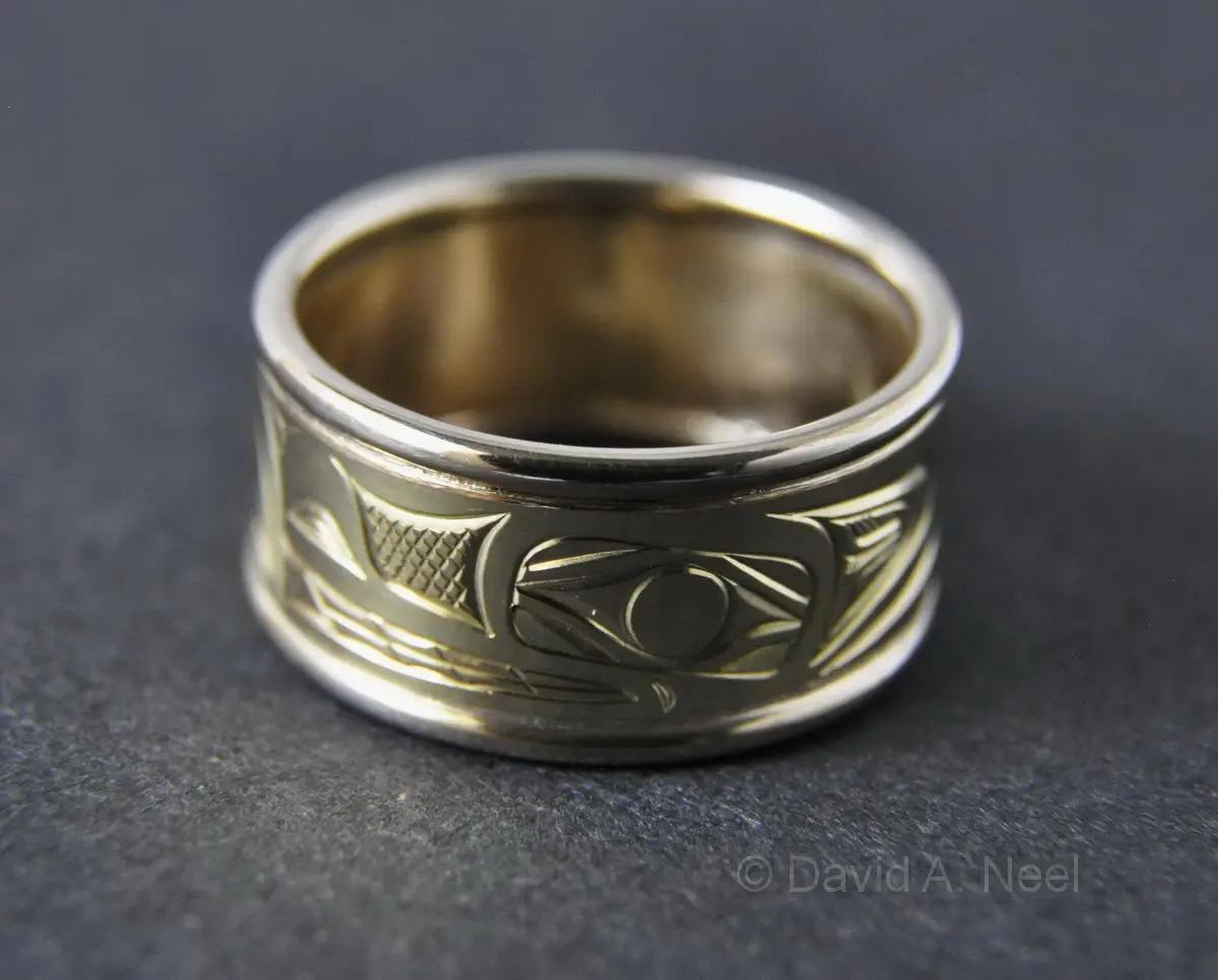 Wolf Two-tone Gold Ring