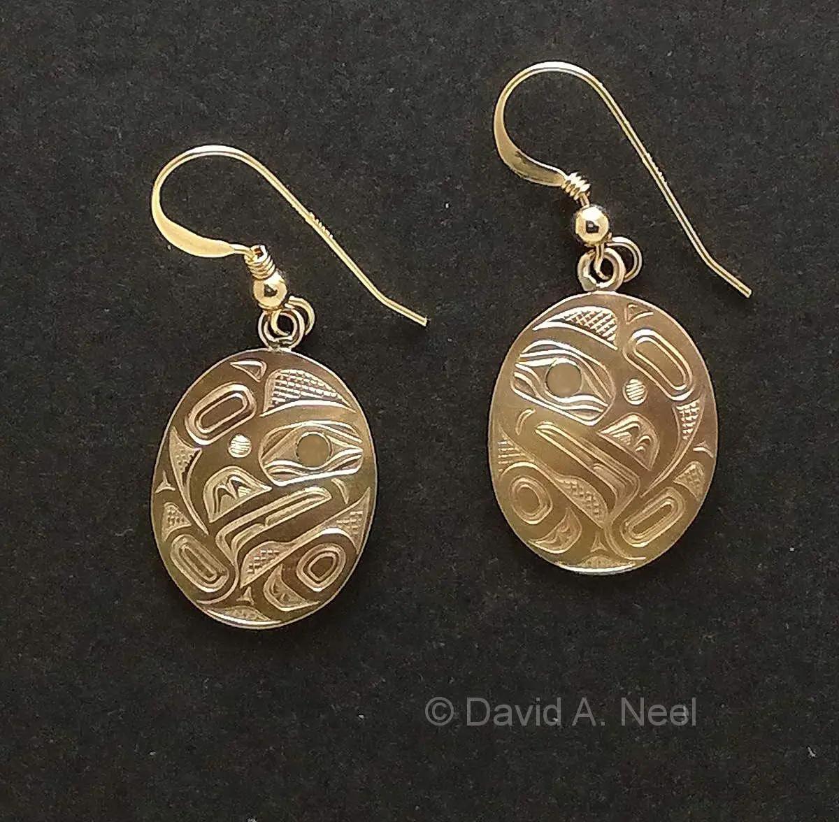 Raven Gold Earrings