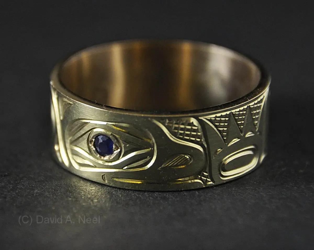 Otter Gold & Sapphire Ring