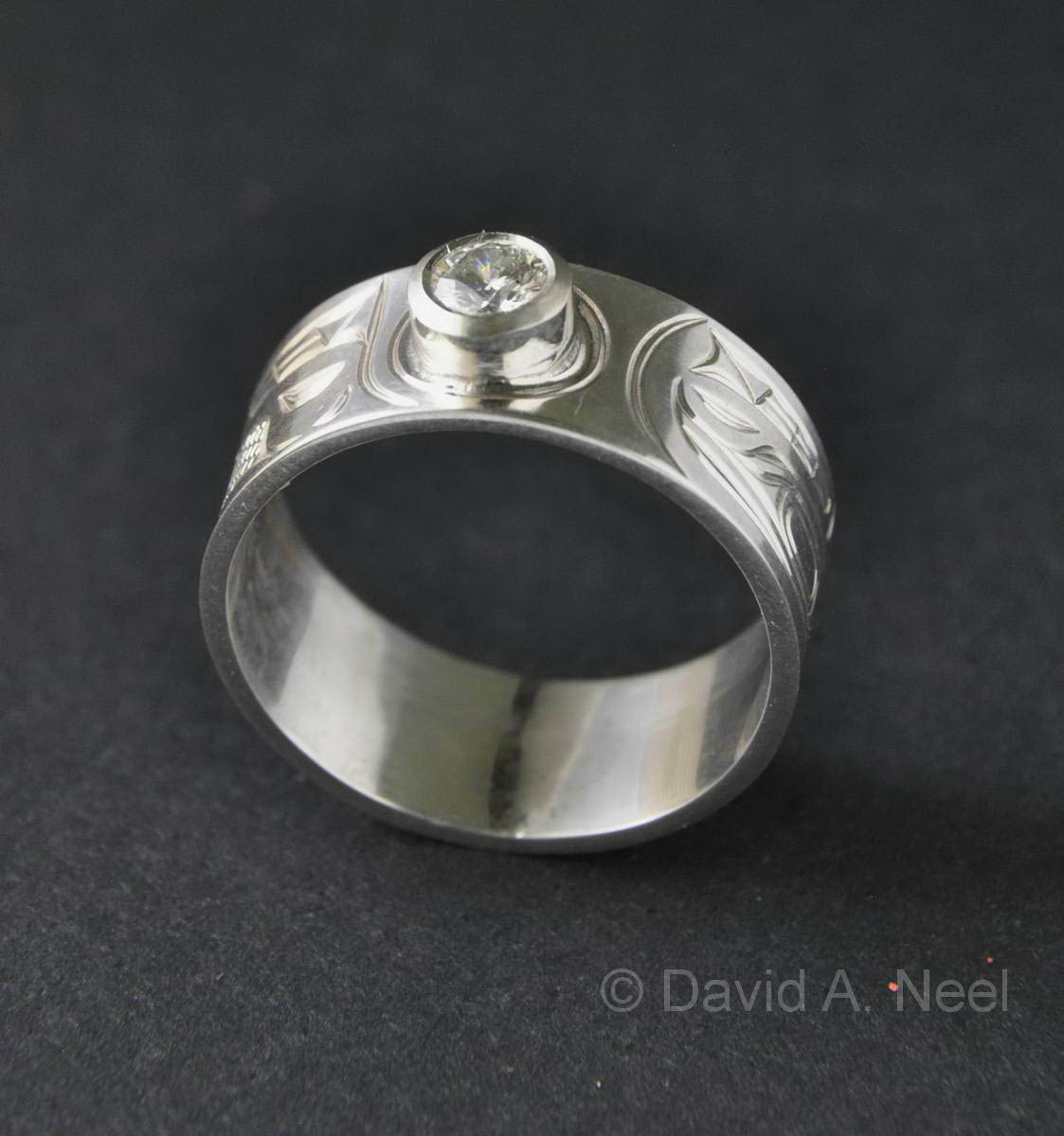 Orca Silver Diamond Ring