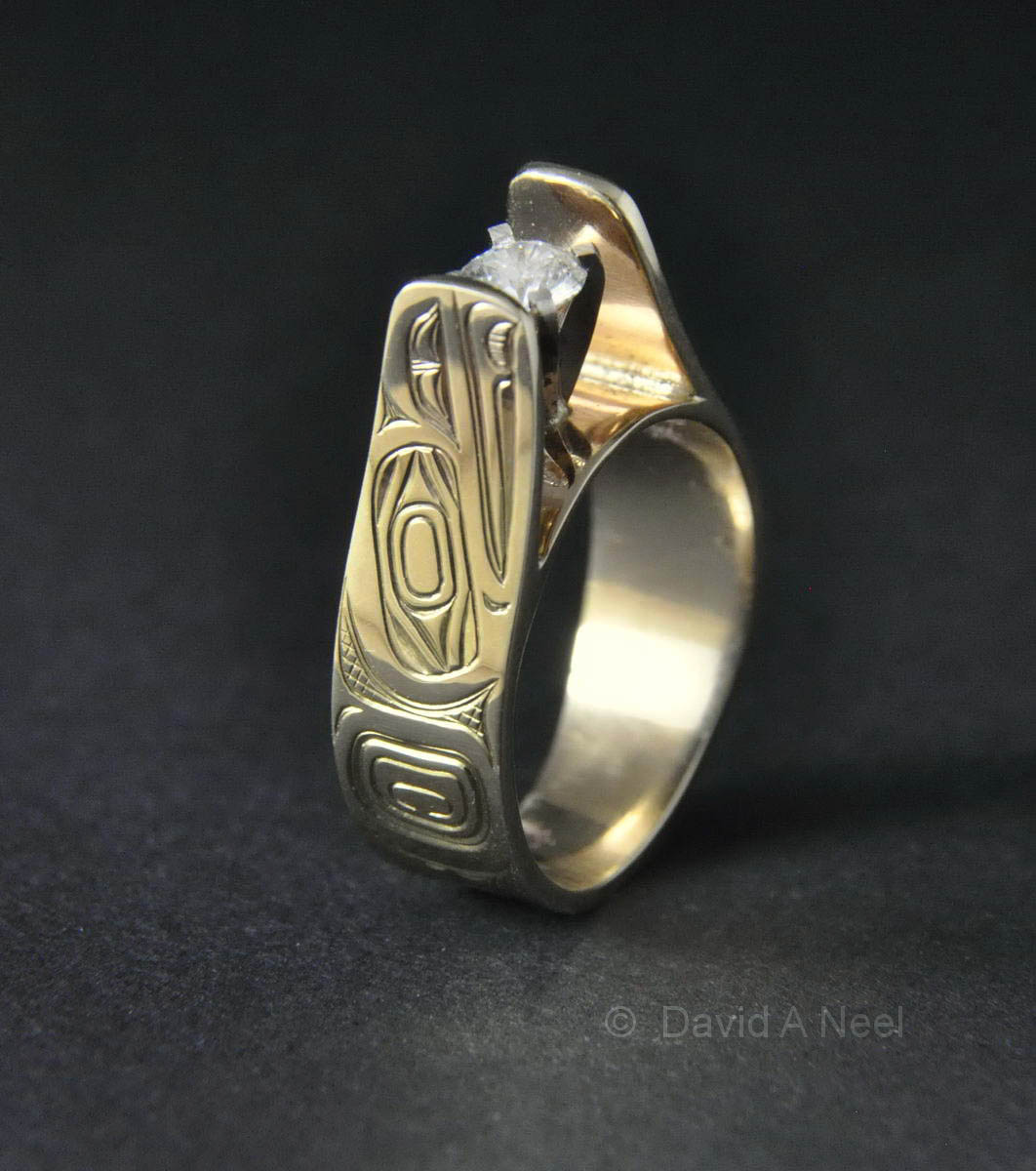 Raven - Diamond & Gold Ring