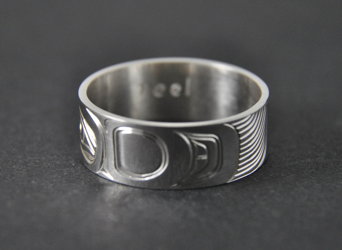 Salmon Silver Ring
