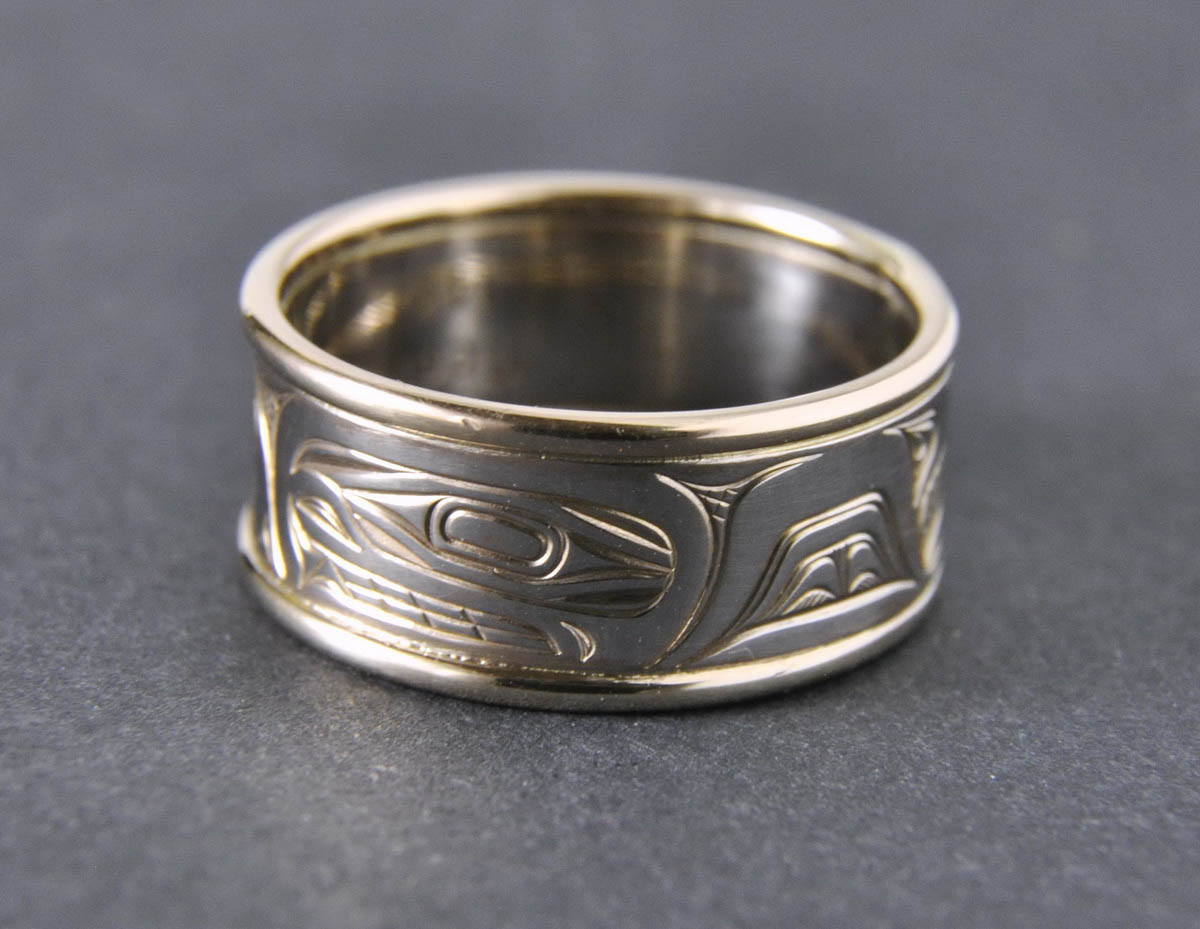 Orca (Killerwhale) Two-tone Gold Ring