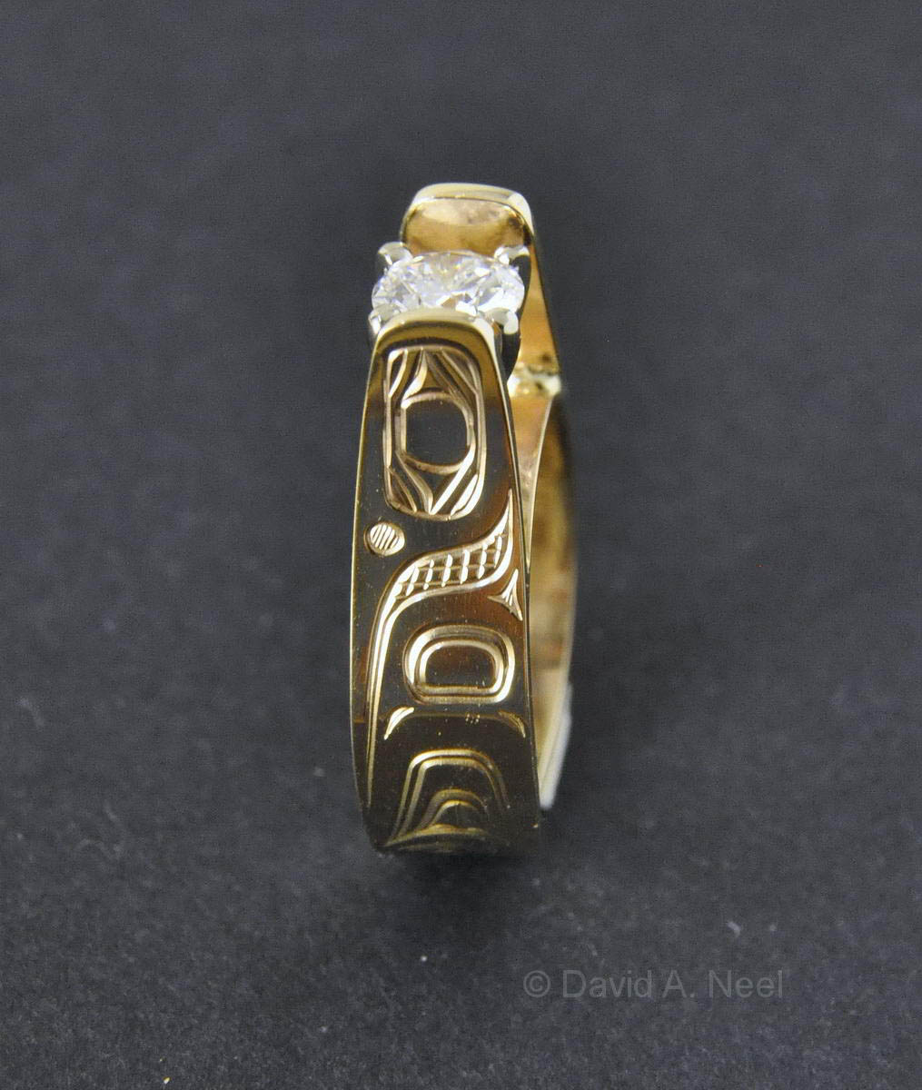 Hummingbird Diamond & Gold Ring