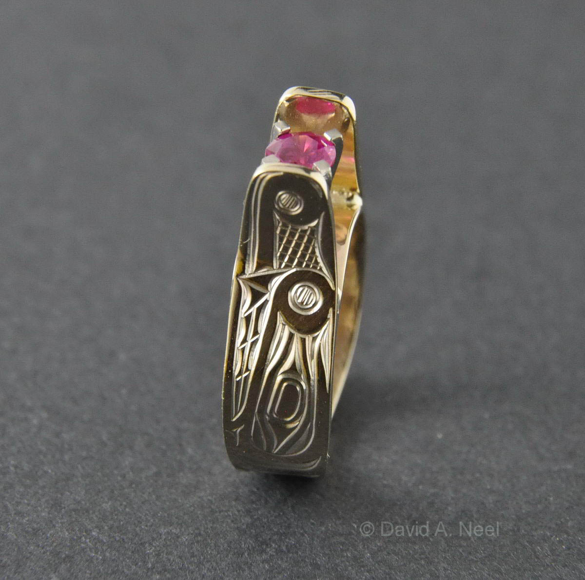 Sea Serpent Gold & Ruby Ring