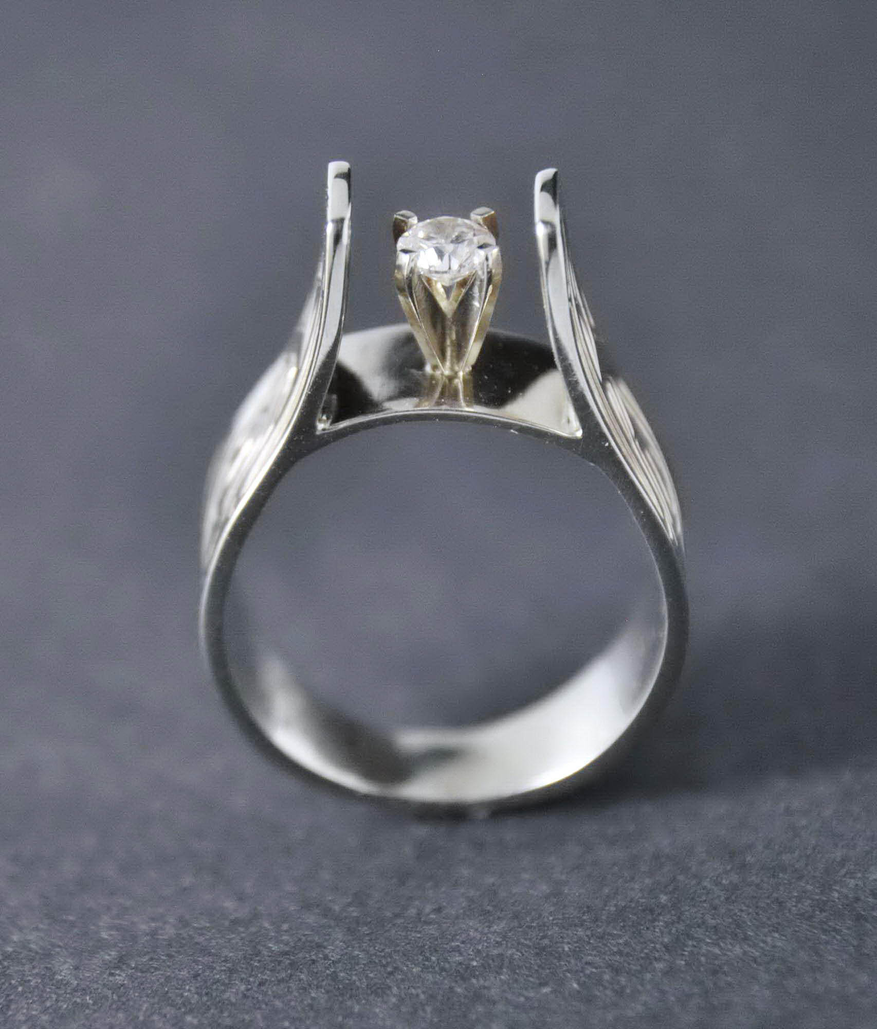 Raven Ring White Gold & Diamond