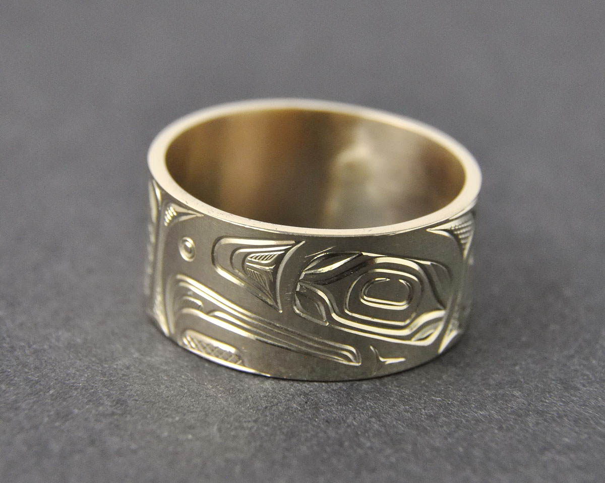 Eagle Wide Gold Ring