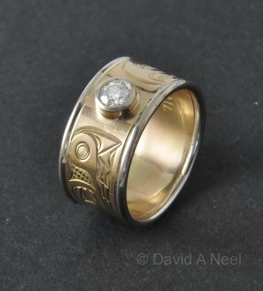 Bear Two-tone Gold & Diamond Ring