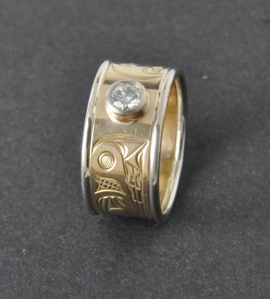 Bear Two-tone Gold & Diamond Ring