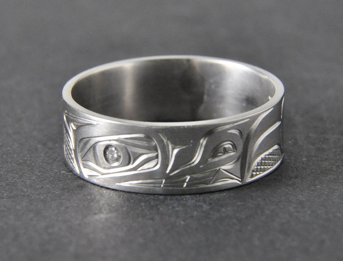 Wolf Platinum Ring