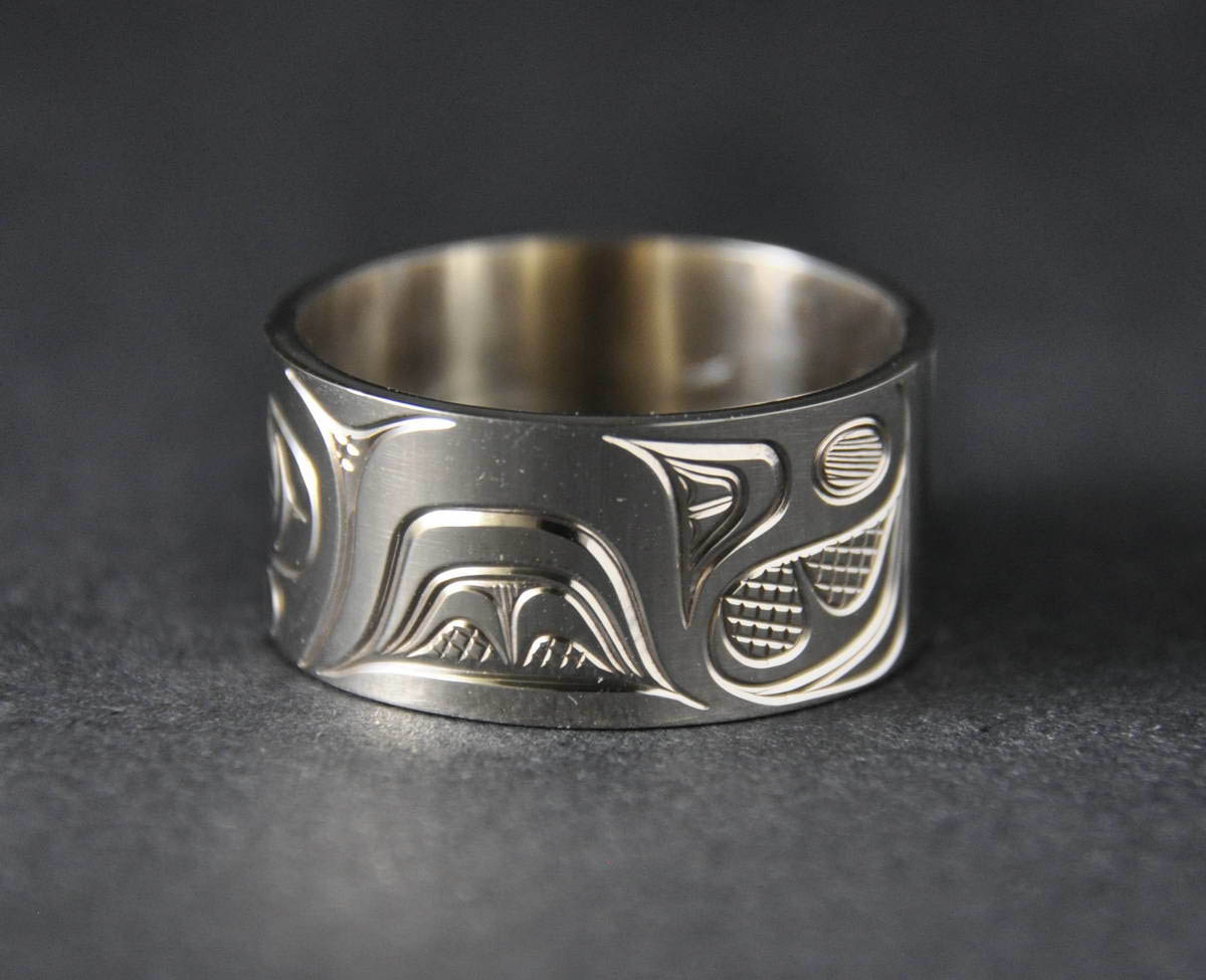 Orca / Killerwhale White Gold ring