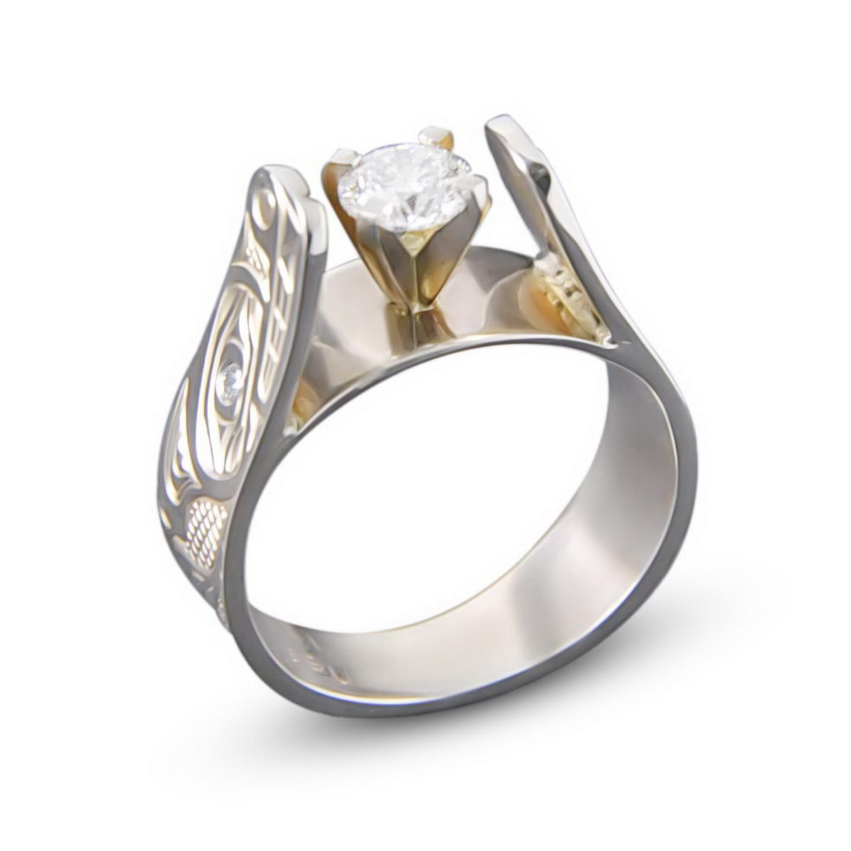 Bear Ring White Gold & Diamond