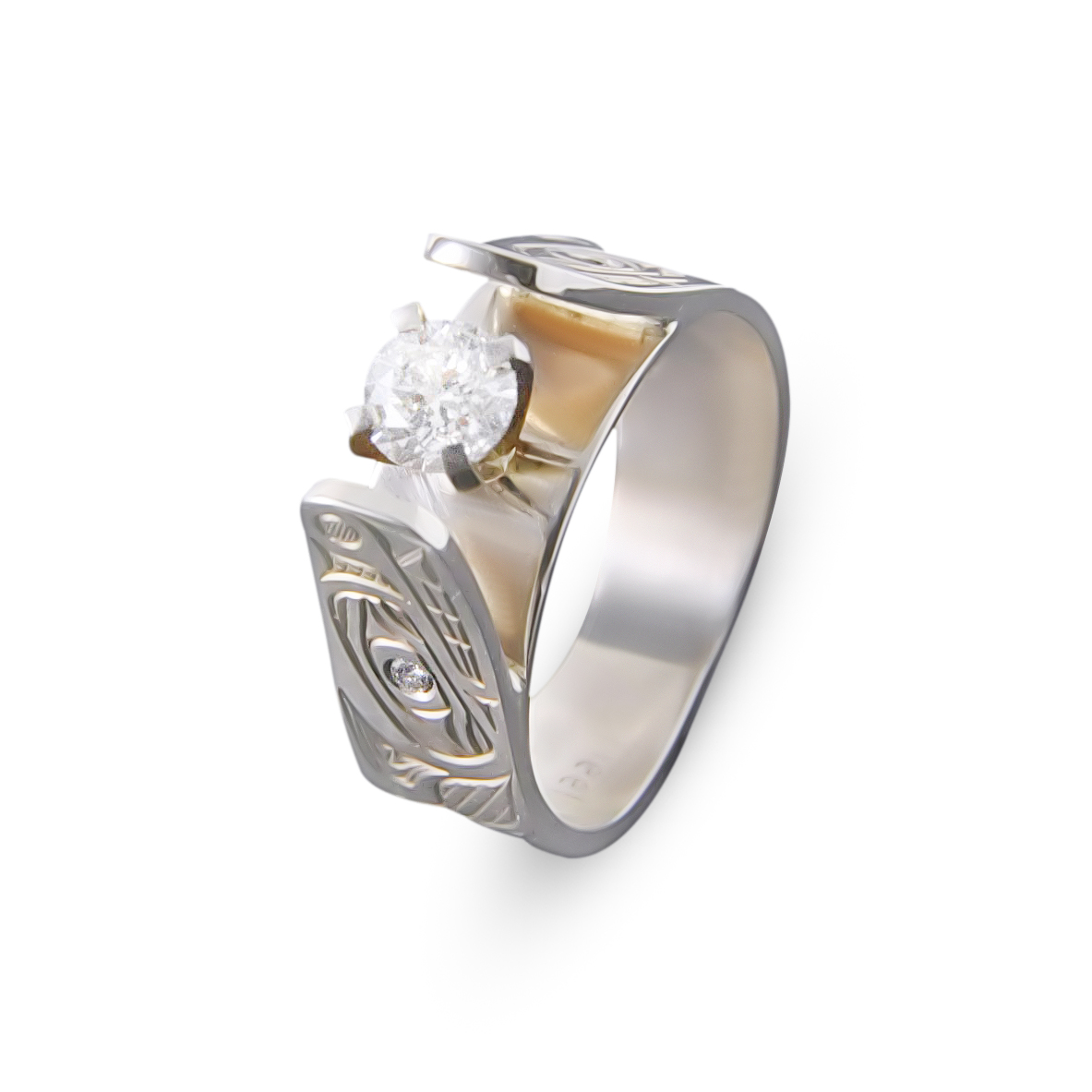 Bear Ring White Gold & Diamond