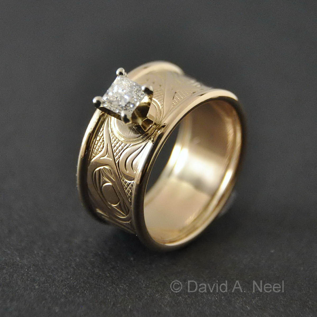 Hummingbird Princess Diamond Ring