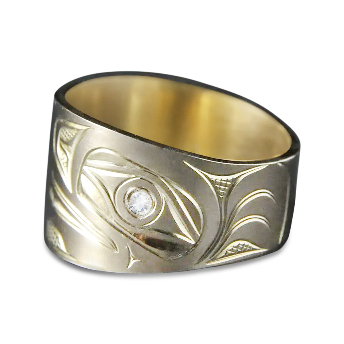 Eagle Wide Gold Ring