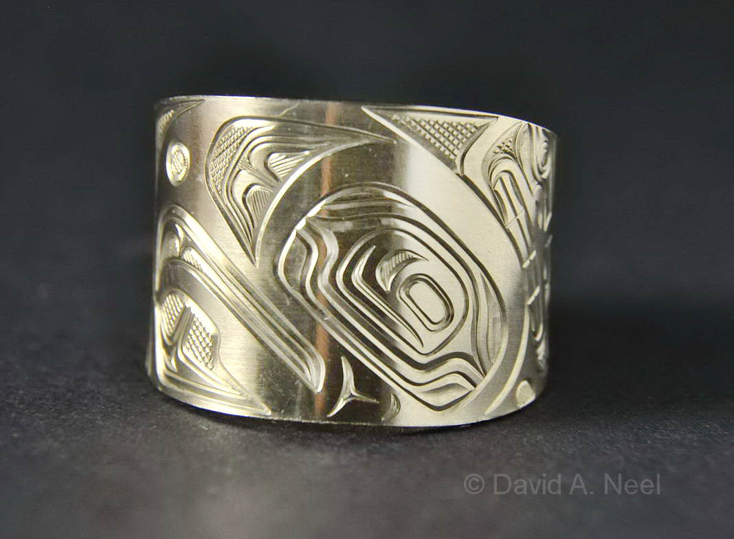 Eagle 1/2" Wide Gold Ring